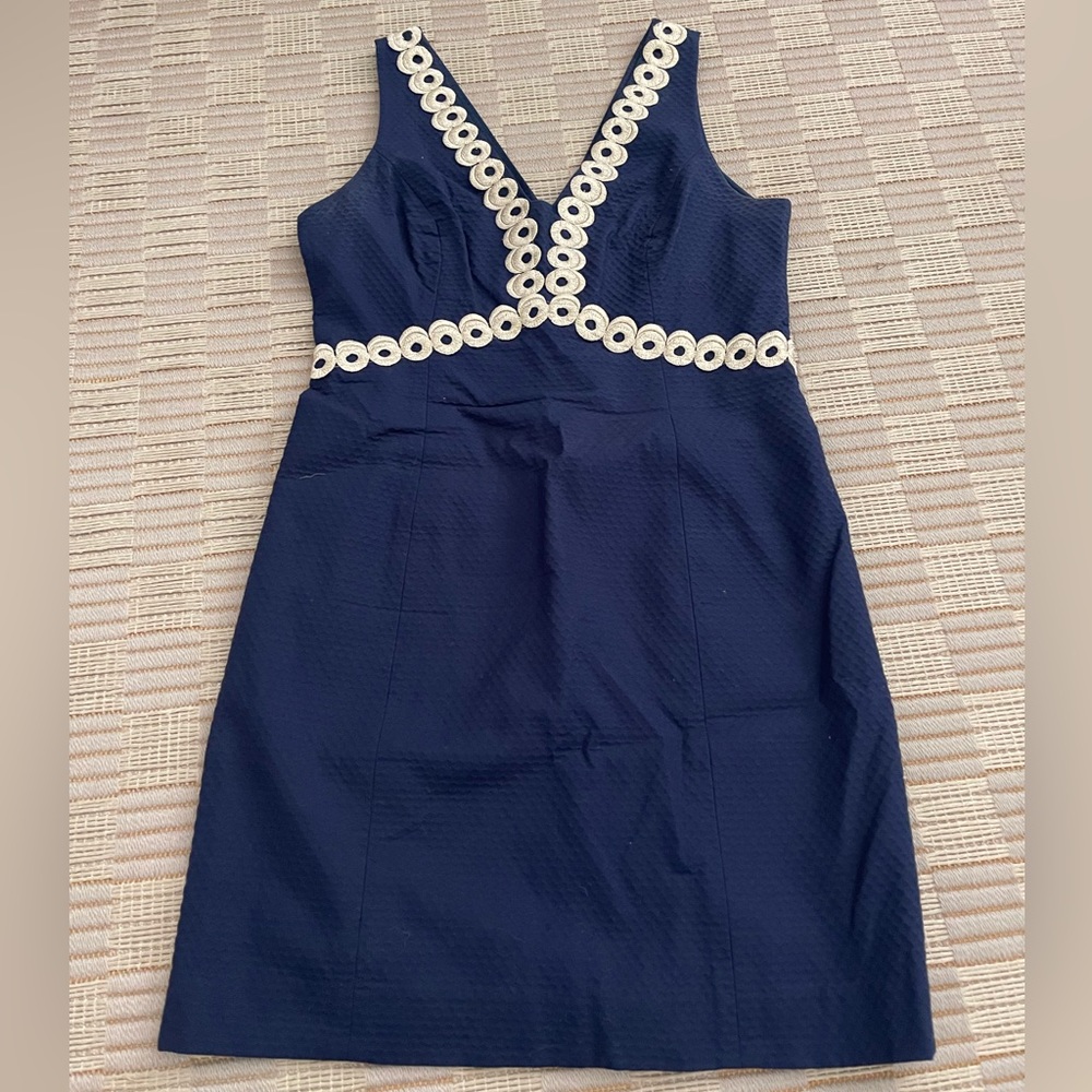 Lilly Pulitzer Navy & Gold Dress